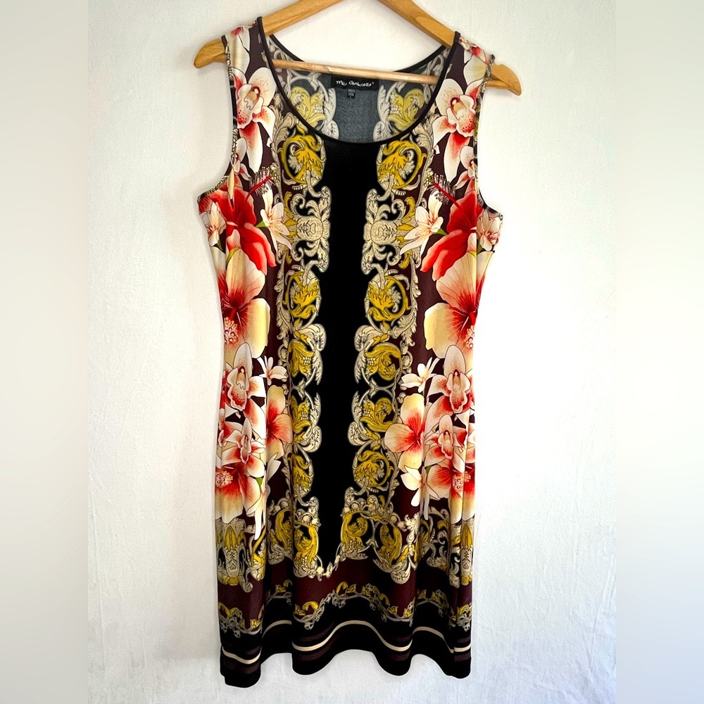 Mlle Gabrielle Floral lightweight Sleeveless SunDress - Women’s Size Large